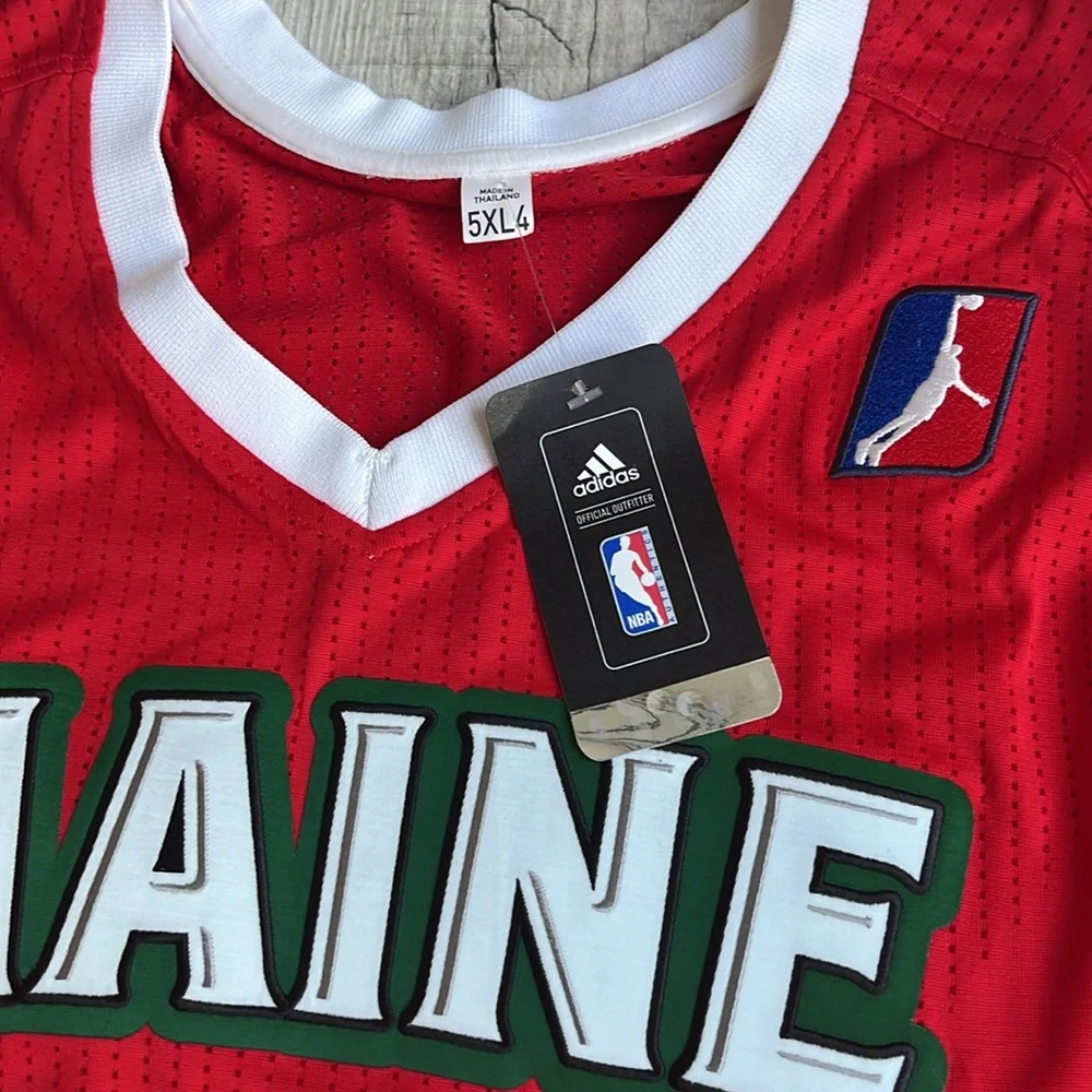 Maine Red Claws Authentic On-Court Team‎ Issued Pro Cut Red Jersey Men's 5XL